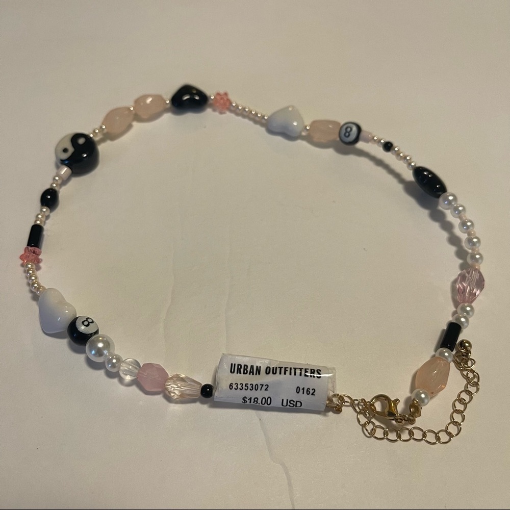 Urban Outfitters Necklace Charms Daria Yin Yang Pool Hearts New With Tags - Picture 5 of 8